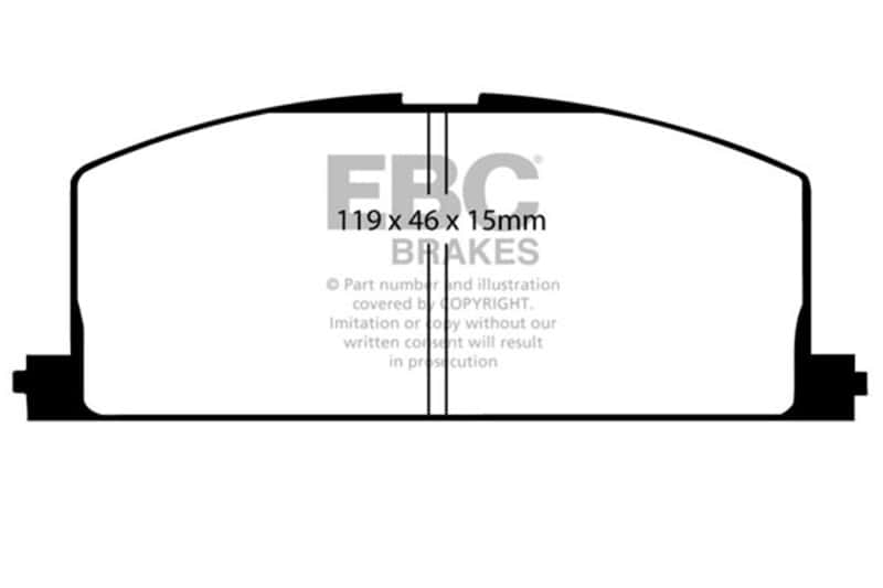 EBC — EBC 85-88 Chevrolet Nova 1.6 Greenstuff Front Brake Pads
Disc Brake Pad - view 1