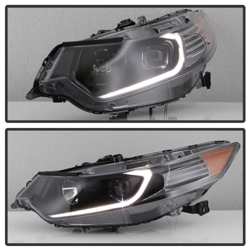 SPYDER — xTune 09-14 Acura TSX Projector Headlights - Light Bar DRL - Black (PRO-JH-ATSX09-LB-BK)
Head Light Set - view 9