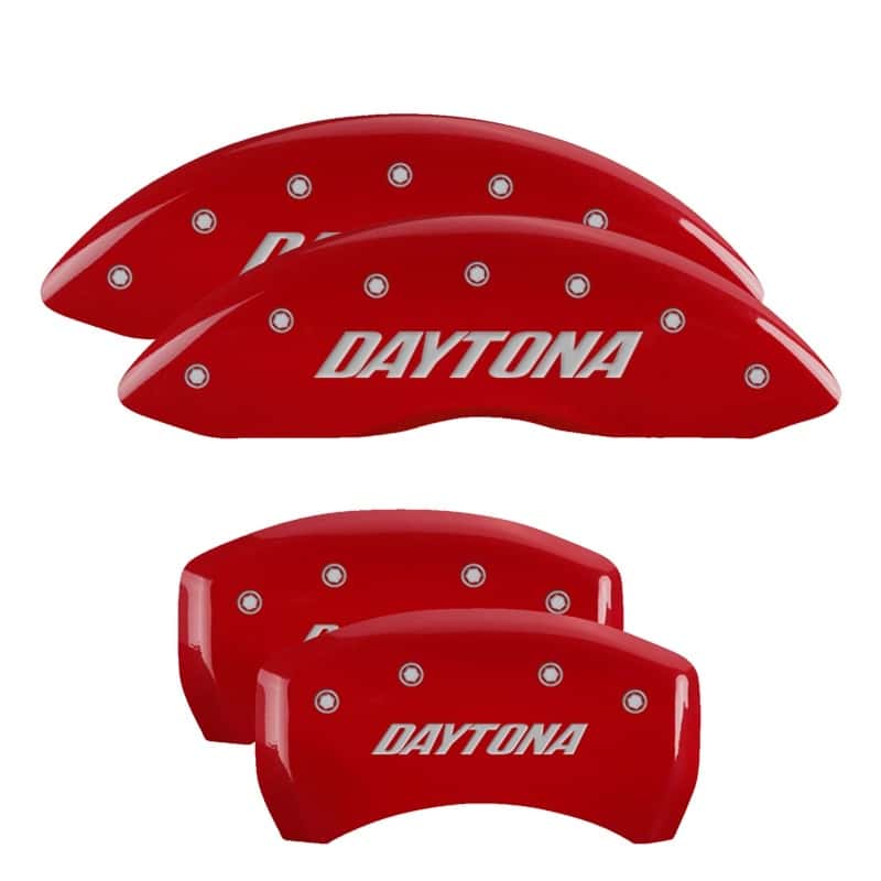 MGP — MGP 4 Caliper Covers Engraved Front & Rear Daytona Red finish silver ch
Caliper Covers - view 1