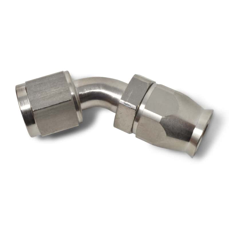 Russell — Russell Performance -8 AN Endura PowerFlex Power Steering 45 Degree Hose Ends
Hose Fitting - view 4