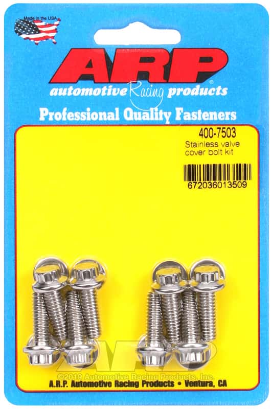 ARP — ARP Cast Aluminum Valve Cover 1/4in 12pt Bolt Kit - view 1