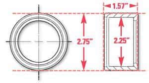 SPC Performance — SPC Performance Weld-In Ring Kit 2.25 in. ID
WELD-IN RING
FAB PART - view 2