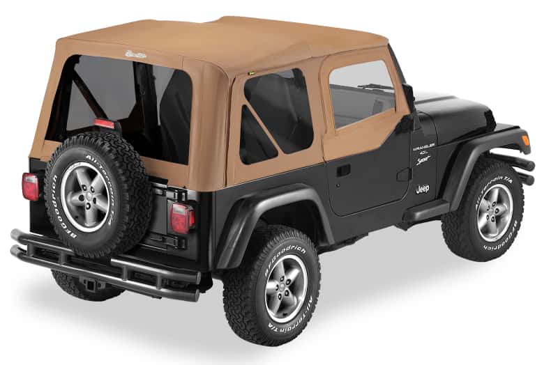 Bestop — Bestop 97-02 Jeep Wrangler TJ Replace A-Top (Spice Sailcloth Tinted Windows Upper Door Skins )
Replace-A-Top for OE - view 1