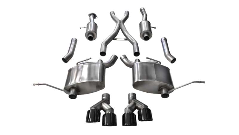 CORSA Performance — Corsa 2014-2021 Jeep Grand Cherokee Summit Edition Black 2.5in Dual Rear Exit Cat-Back Exhaust
Exhaust - view 4