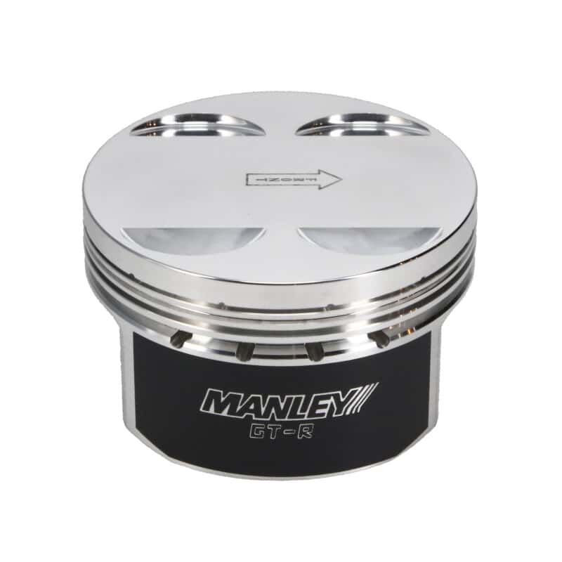 Manley Performance — Manley Nissan GTR VR38DETT 98mm Bore 88.4mm Stroke -2cc Dish Turbo Tuff Piston Set w/ Rings
Piston Set - view 6