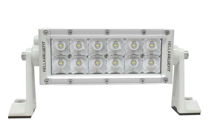 Hella — Hella Value Fit 8in Light - 36W Dual Row White Housing Flood Beam - LED - view 4