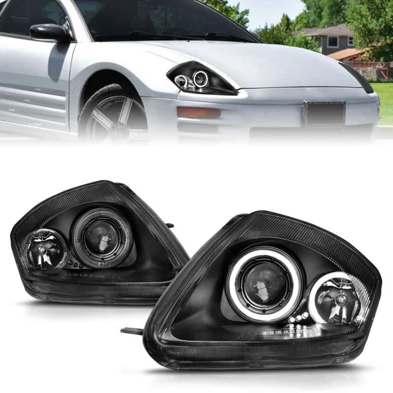 ANZO — ANZO 2000-2005 Mitsubishi Eclipse Projector Headlights w/ Halo Black
Head Light Set
HdLtSet - view 1
