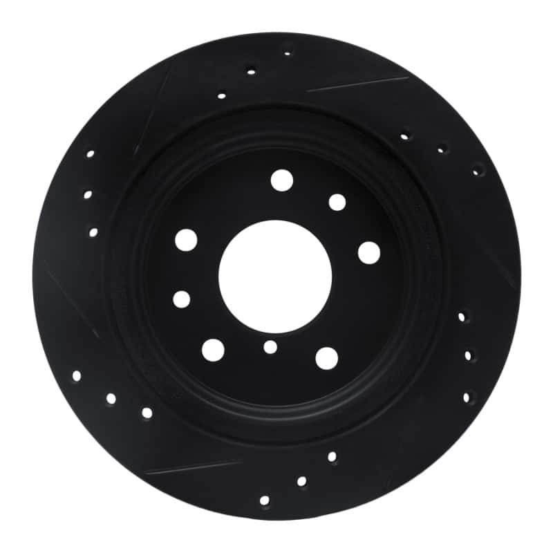 R1 Concepts — R1 86-91 Mazda RX-7 Rear Right Drilled & Slotted Black Brake Rotor
R1 Brake Rotor Drill - view 5