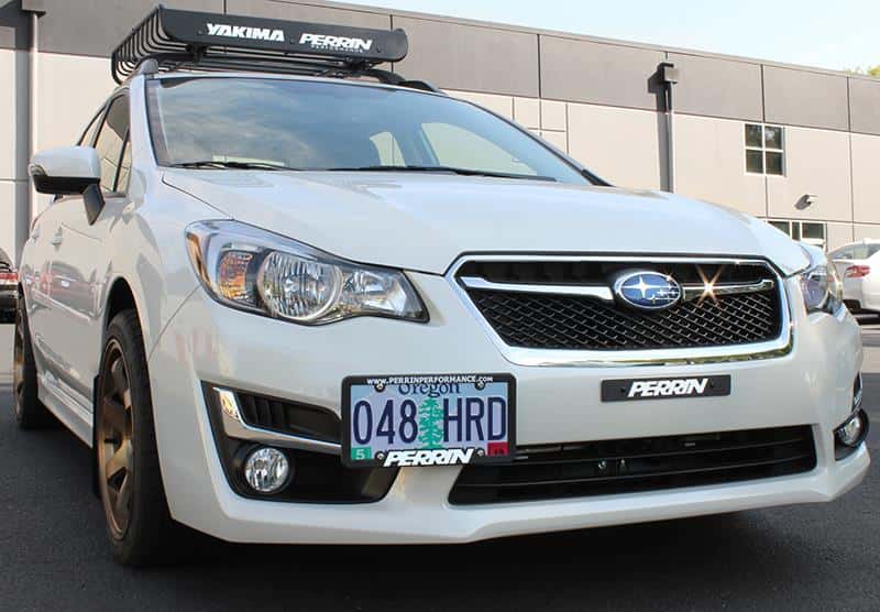 Perrin Performance — PERRIN 15-17 Subaru WRX/STI (w/o FMIC) / 13-17 Crosstrek / 12-16 Impreza License Plate Reloc. Kit - view 8