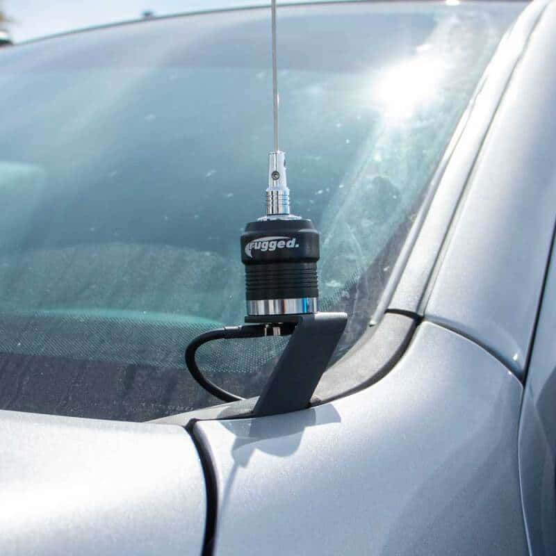 Rugged Radios — Rugged Radios A-Pillar Antenna Mount (Ford F-Series Chevy Silverado Dodge Ram) w/ Adapter Plate - view 2