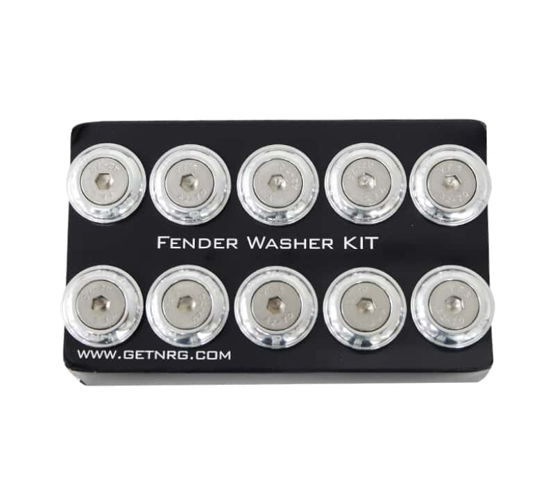 NRG — NRG Fender Washer Kit w/Rivets For Plastic (Silver) - Set of 10 - view 3