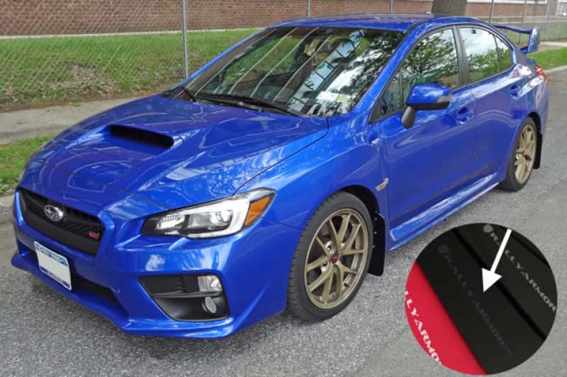 Rally Armor — Rally Armor 15-21 Subaru WRX/STI Black UR Mud Flap w/Grey Logo
Mud Flap - view 2