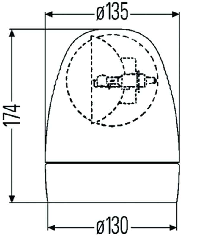 Hella — Hella Rotating Beacon H12V Amber Lamp 2Rl - view 6