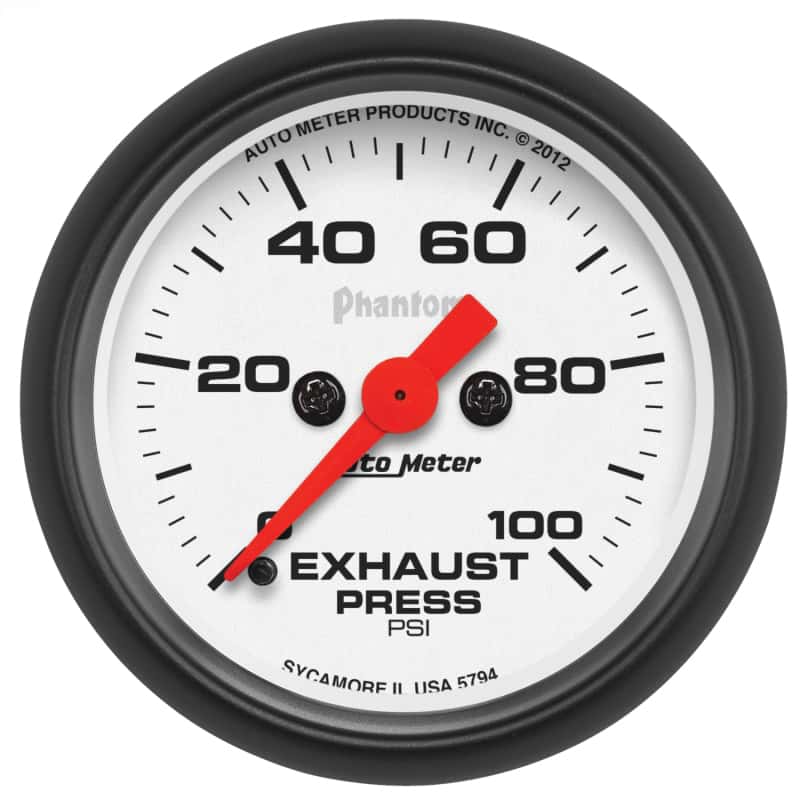AutoMeter — Autometer Phantom 2 1/16 100psi Digital Stepper Motor Exhaust Pressure Gauge
2-1/16" EXHAUST PRES - view 2