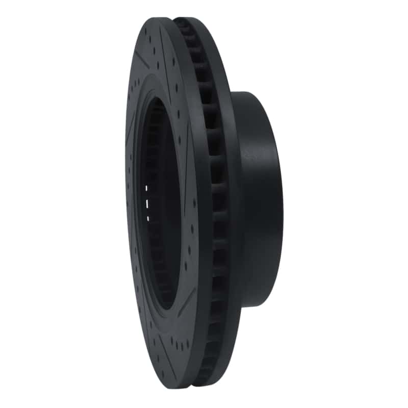 R1 Concepts — R1 12-21 Nissan NV1500 Front Left Drilled & Slotted Black Brake Rotor
R1 Brake Rotor Drill - view 4