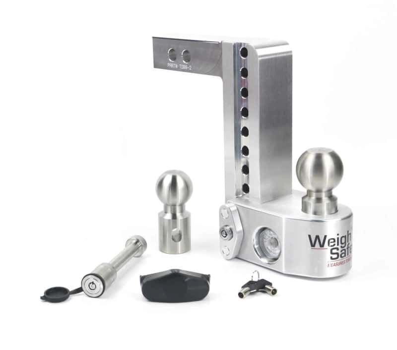 Weigh Safe — Weigh Safe 8in Drop Hitch w/Built-in Scale & 2in Shank (10K/12.5K GTWR) w/WS05 - Aluminum - view 1