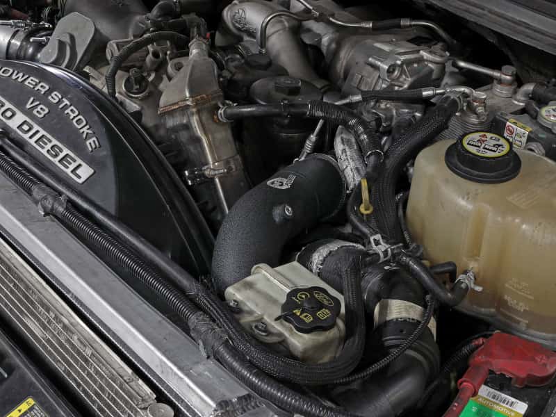 aFe — aFe 08-10 Ford Trucks V8-6.4L (td) BladeRunner 3 IN Aluminum Hot Charge Pipe - Black
Hot Charge Pipe - view 8