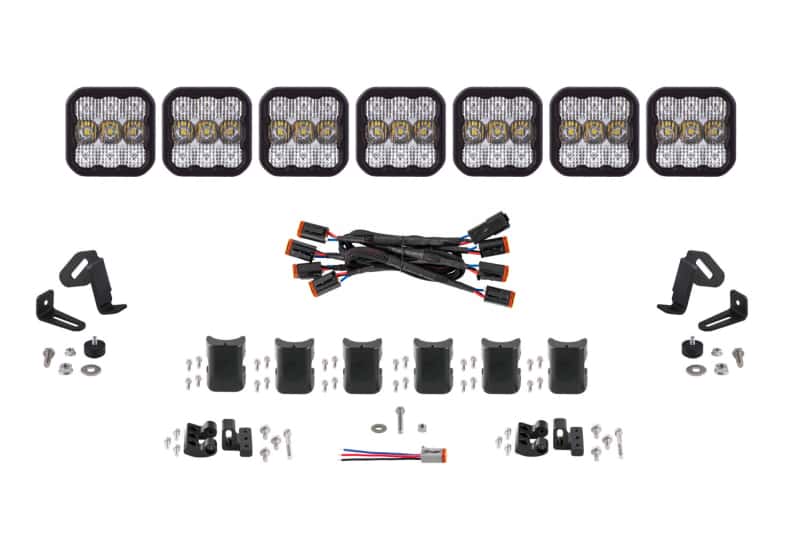 Diode Dynamics — Diode Dynamics SS5 Sport Universal CrossLink 7-Pod Lightbar - White Combo - view 1