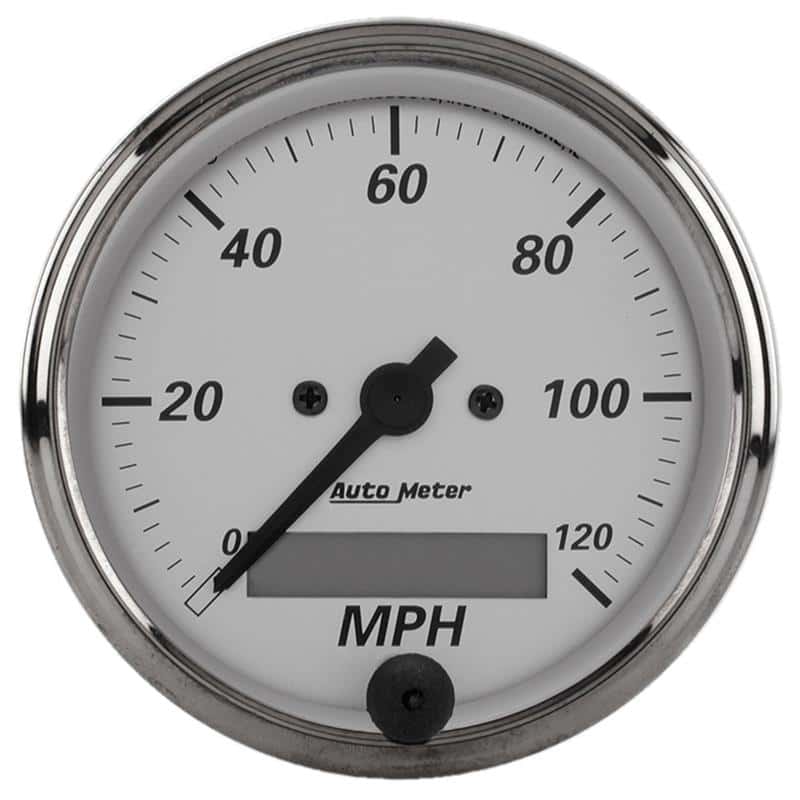 AutoMeter — Autometer American Platinum 3-1/8in 0-120mph Electronic In-Dash Programmable Speedometer
3-1/8" SPD ELEC AP - view 2