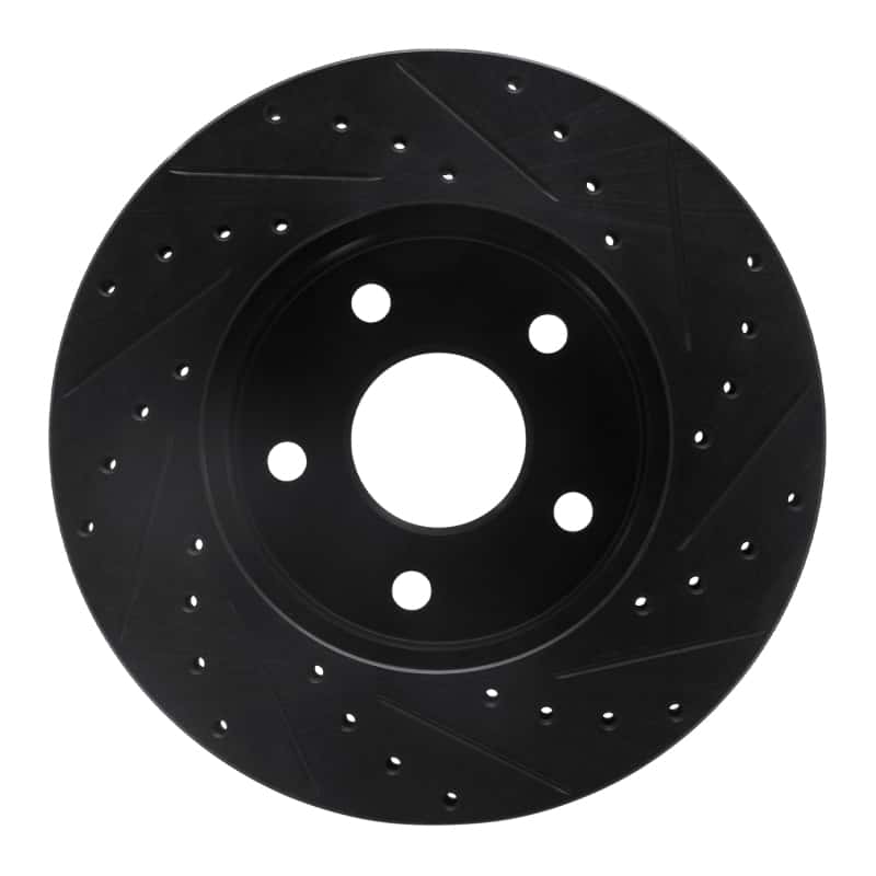 R1 Concepts — R1 99-04 Jeep Grand Cherokee Front Left Drilled & Slotted Black Brake Rotor
R1 Brake Rotor Drill - view 5