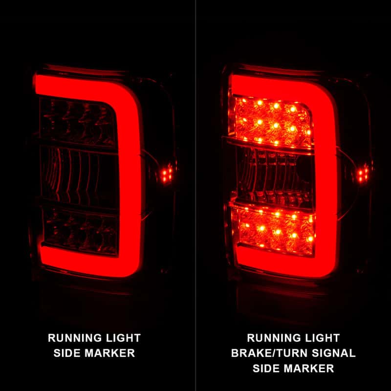 ANZO — ANZO 2001-2011 Ford  Ranger LED Tail Lights w/ Light Bar Chrome Housing Red/Clear Lens - view 3