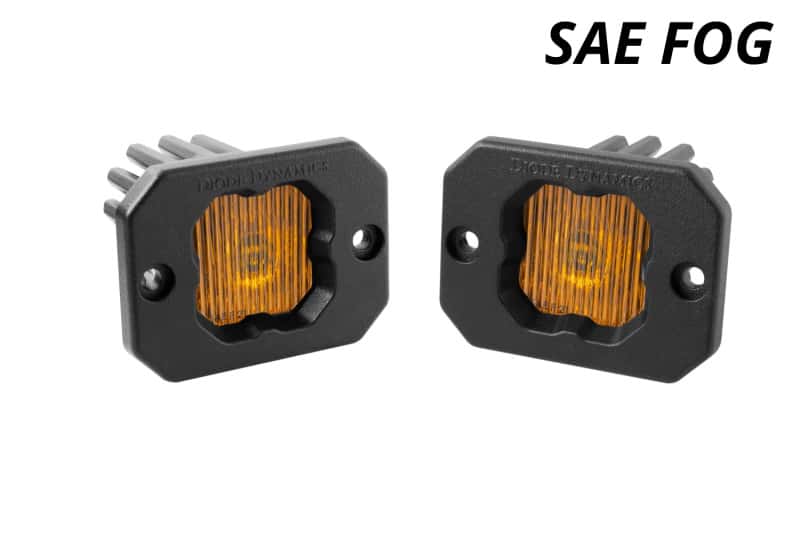 Diode Dynamics — Diode Dynamics Stage Series C1 LED Pod - Yellow SAE Fog Flush ABL (Pair) - view 2