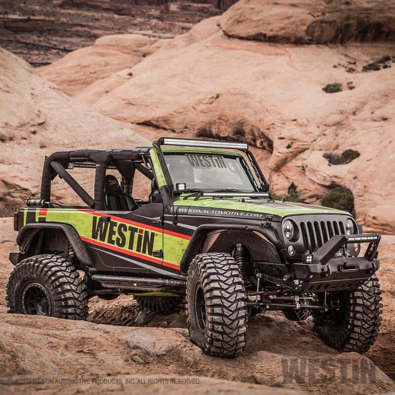 Westin — Westin/Snyper 07-17 Jeep Wrangler Triple Tube Rock Rail Steps - Textured Black
Nerf/Step Bar - view 6