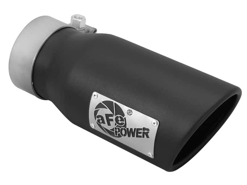 aFe — aFe MACHForce XP 3in Inlet x 4in Outlet x 9in Length Clamp-On Black Tip
Exhaust Tip Black - view 1