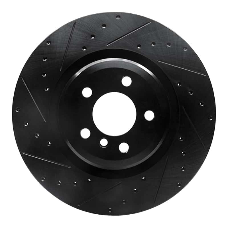 R1 Concepts — R1 09-19 BMW 750LI Rear Left Drilled & Slotted Black Brake Rotor
R1 Brake Rotor Drill - view 1