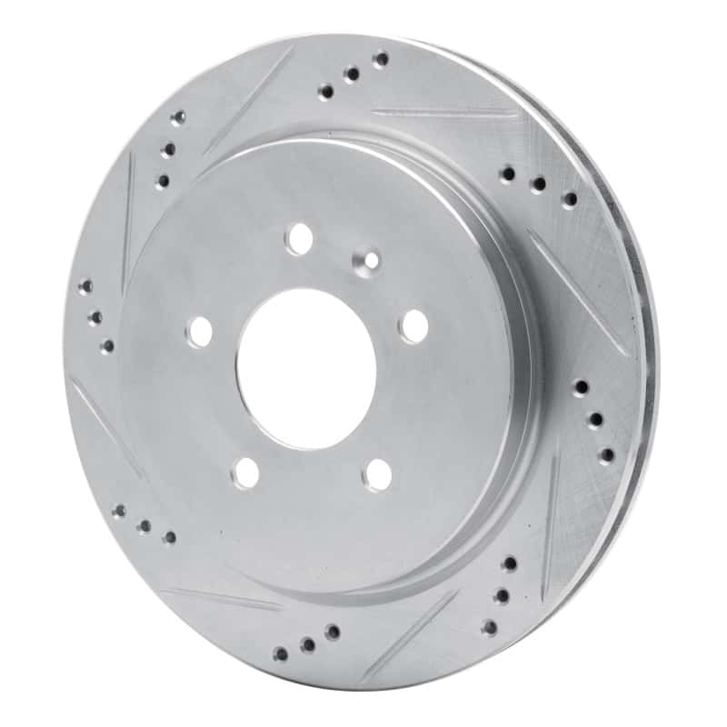 R1 Concepts — R1 03-11 Cadillac CTS Rear Left Drilled & Slotted Silver Brake Rotor
R1 Brake Rotor Drill - view 2