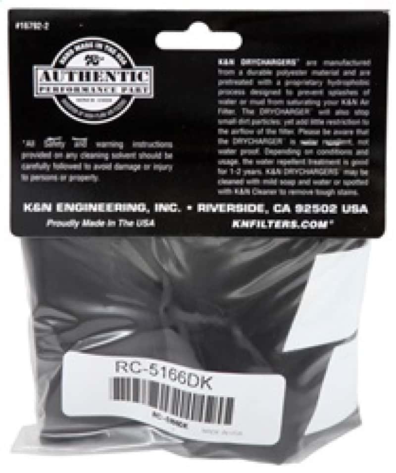 K&N Engineering — K&N Round Tapered Drycharger Air Filter Wrap 8in B ID x 6.625in T ID x 10.5in H - view 4