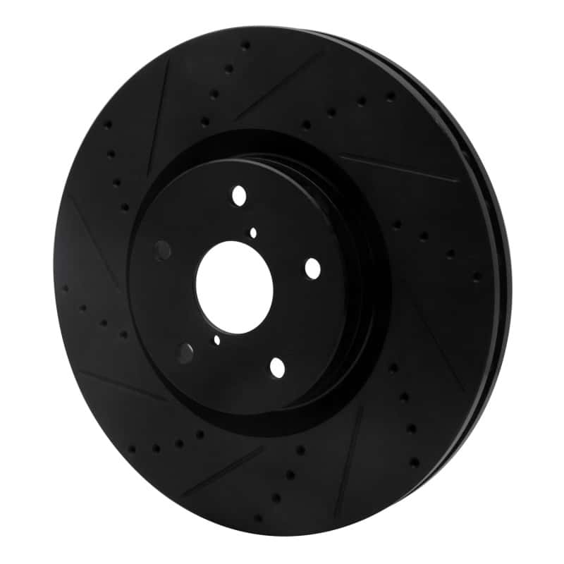 R1 Concepts — R1 05-17 Subaru WRX STI Front Left Drilled & Slotted Black Brake Rotor
R1 Brake Rotor Drill - view 2