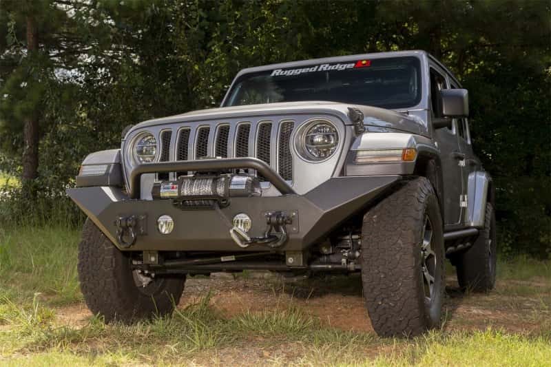 Rugged Ridge — Rugged Ridge Spartan Front Bumper HCE W/Overrider 18-20 Jeep Wrangler JL/JT
OFFROAD_BUMPERS
Bumper- Front - view 4
