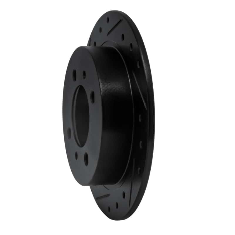 R1 Concepts — R1 91-06 Nissan NX Rear Left Drilled & Slotted Black Brake Rotor
R1 Brake Rotor Drill - view 2
