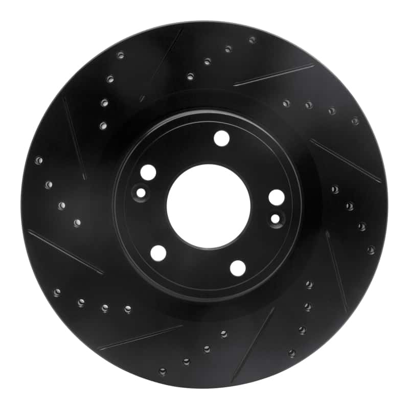 R1 Concepts — R1 10-16 Hyundai Genesis Coupe Front Left Drilled & Slotted Black Brake Rotor
R1 Brake Rotor Drill - view 1