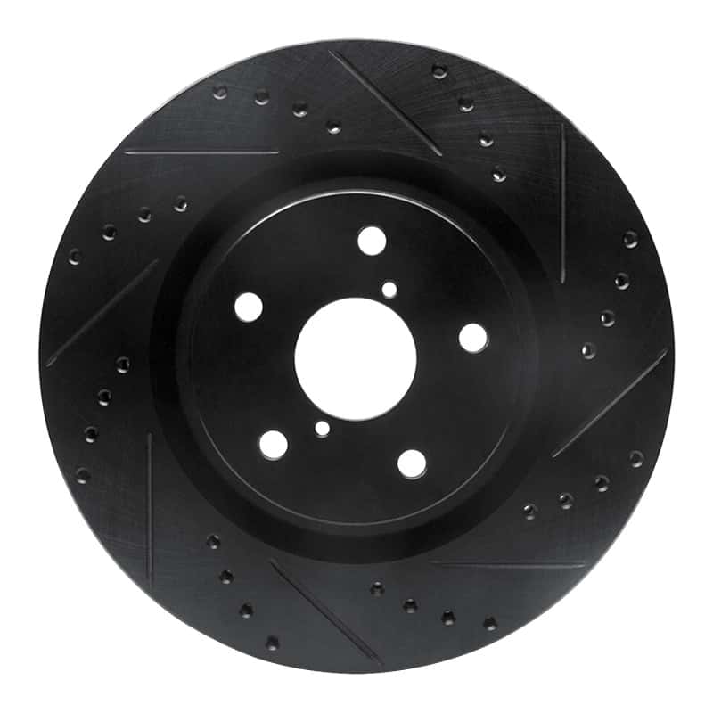R1 Concepts — R1 -24 Subaru Forester Front Right Drilled & Slotted Black Brake Rotor
R1 Brake Rotor Drill - view 1