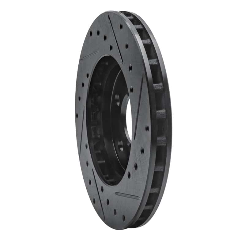 R1 Concepts — R1 84-95 Chrysler Imperial Front Left Drilled & Slotted Black Brake Rotor
R1 Brake Rotor Drill - view 4