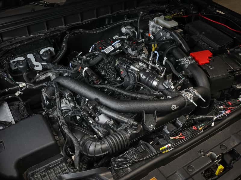 aFe — aFe 21-23 Ford Bronco V6-2.7Ltt BladeRunner Alum Hot & Cold Charge Pipe Kit - Black
Charge Pipe Kit - view 9