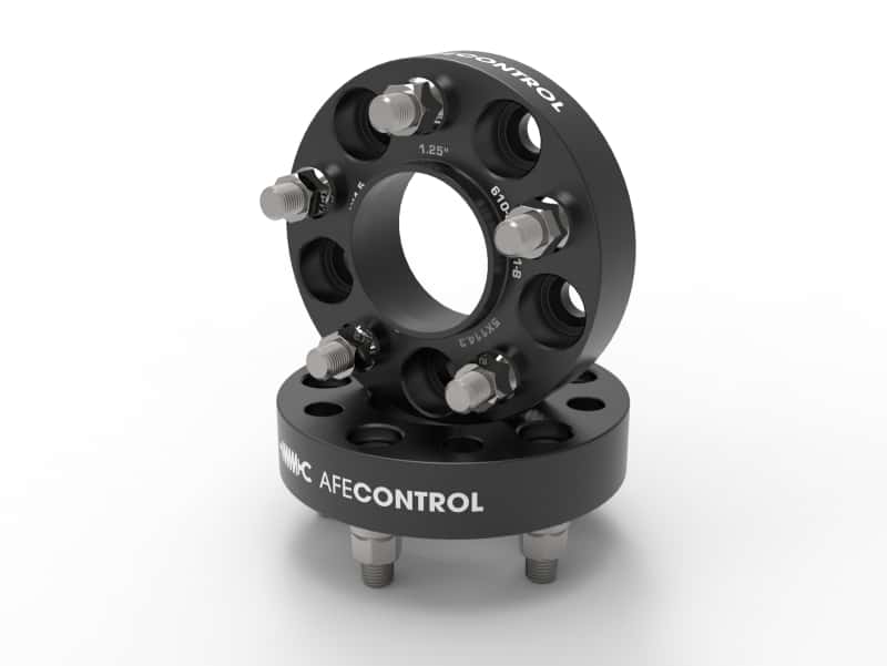 aFe — aFe CONTROL Billet Aluminum Wheel Spacers 5x114.3 CB70.5 1.25in - 15-24 Ford Mustang/20-23 Explorer
Wheel Spacer Kit - view 1