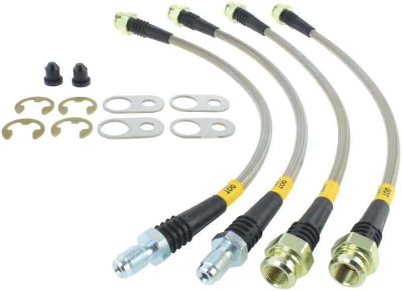 Stoptech — StopTech 08-10 Mitsubishi Lancer Ralliart Stainless Steel Rear Brake Lines
SS Brake Lines - view 3