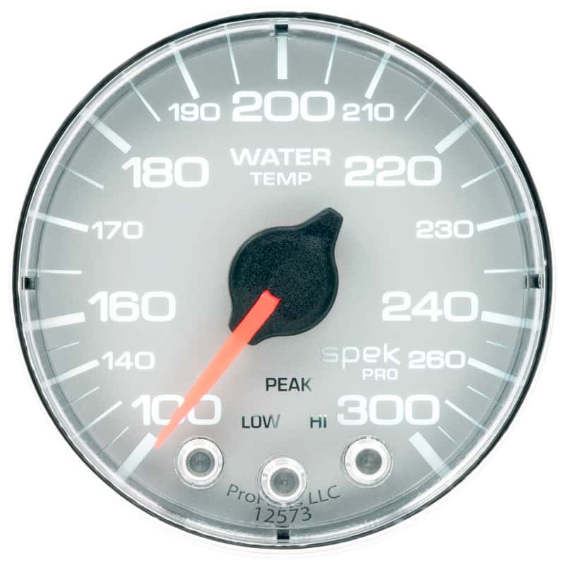 AutoMeter — Autometer Spek-Pro Gauge Water Temp 2 1/16in 300f Stepper Motor W/Peak & Warn Slvr/Chrm
GA 2" WTEMP SFC SPEK - view 2
