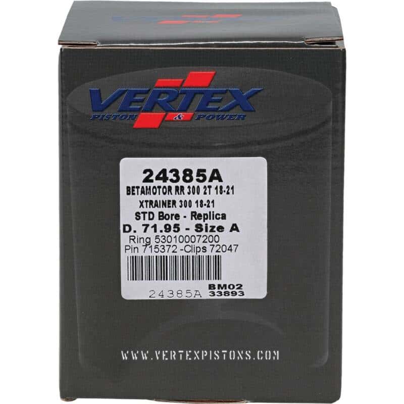 Vertex Pistons — Vertex Piston 18-21 Beta RR 2T 300 300cc Cast Replica Piston Kit - view 4