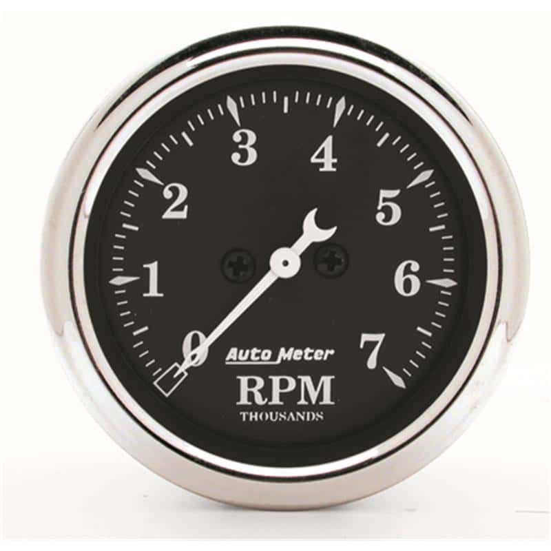 AutoMeter — AutoMeter Gauge Tachometer 2-1/16in. 7K RPM In-Dash Old Tyme Black
2" TACH, 7,000 RPM, - view 1