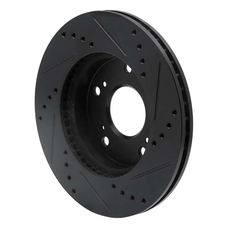 R1 Concepts — R1 12-15 Acura ILX Front Left Drilled & Slotted Black Brake Rotor
R1 Brake Rotor Drill - view 4
