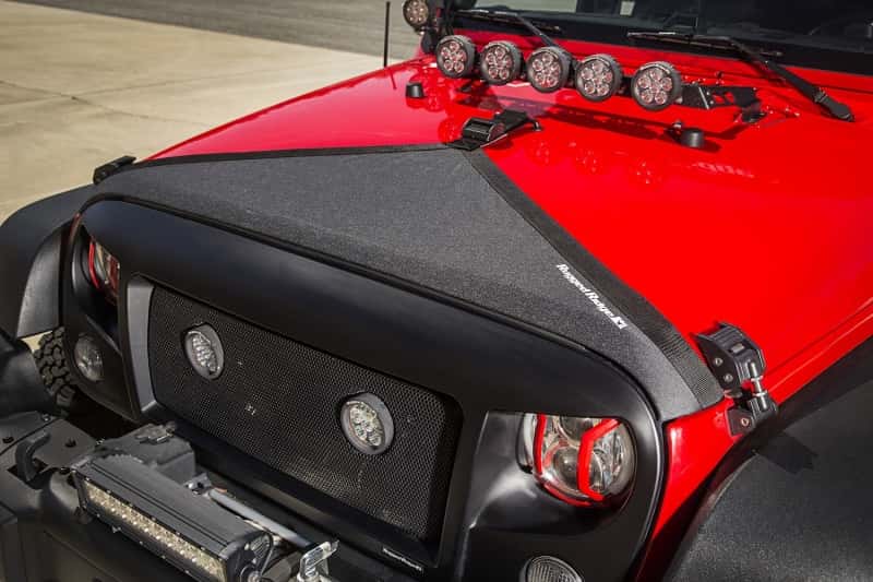 Rugged Ridge — Rugged Ridge Hood Bra Black 07-18 Jeep Wrangler JK/JKU
Hood Protector
Black Hood Bra - view 7