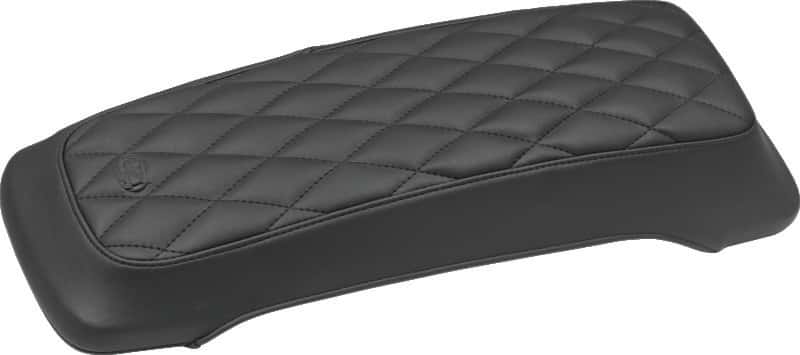 Mustang Motorcycle — Mustang 93-13 Harley FL Touring Saddlebag Lid Covers Diamond Stitch - Black - view 2