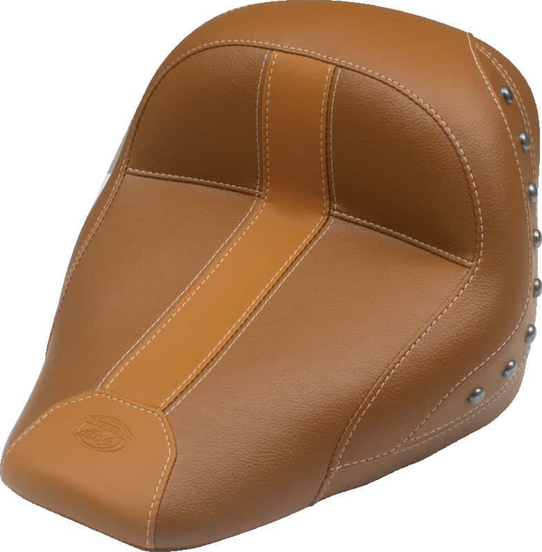 Mustang Motorcycle — Mustang 15-21 Indian Scout Standard Touring Solo Seat w/Studs - Brown - view 2