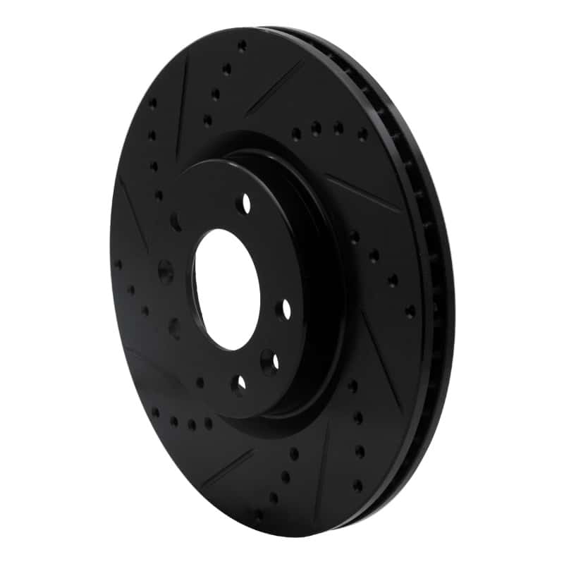 R1 Concepts — R1 04-08 Mazda RX-8 Front Left Drilled & Slotted Black Brake Rotor
R1 Brake Rotor Drill - view 2