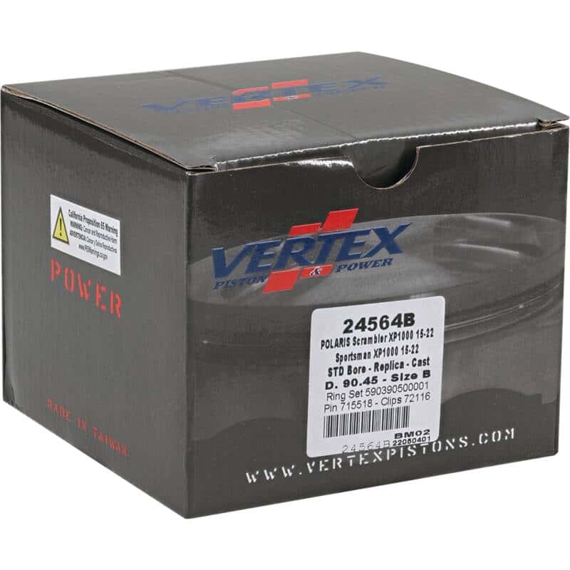 Vertex Pistons — Vertex Piston 16-18 Polaris Scrambler 1000 Tractor 1000cc Cast Replica Piston Kit - view 5