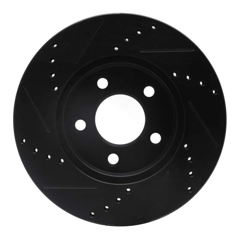 R1 Concepts — R1 05-10 Ford Mustang Front Right Drilled & Slotted Black Brake Rotor
R1 Brake Rotor Drill - view 5